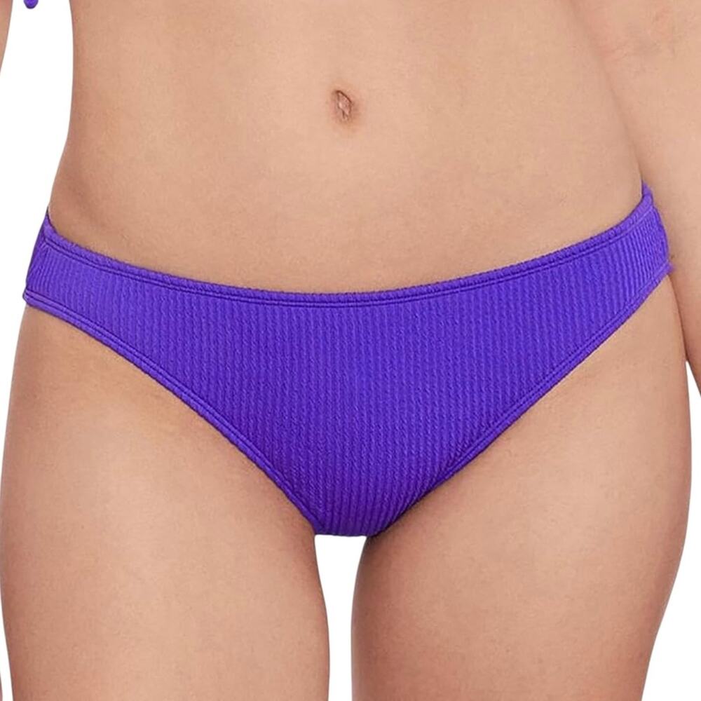 Salt + Cove Hipster Ribbed Bikini Swimsuit Bottom Purple Size M
